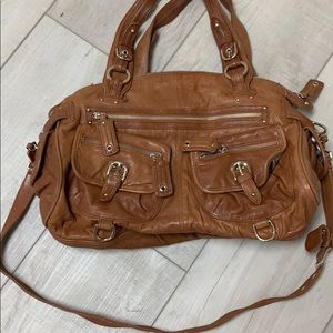 Tan leather bag
